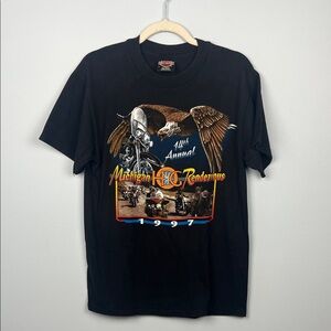 Vintage Harley Davidson 1997 Michigan Hog Rendezvous 14th annual Medium